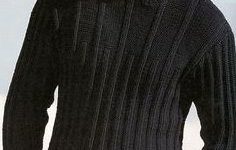 Мужской пуловер чёрного цвета