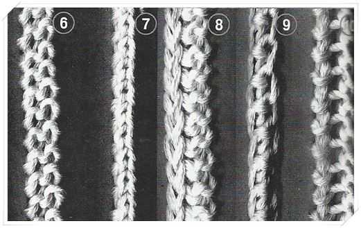 Вязание шнура спицами.