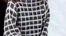 Черно-белый пуловер женский